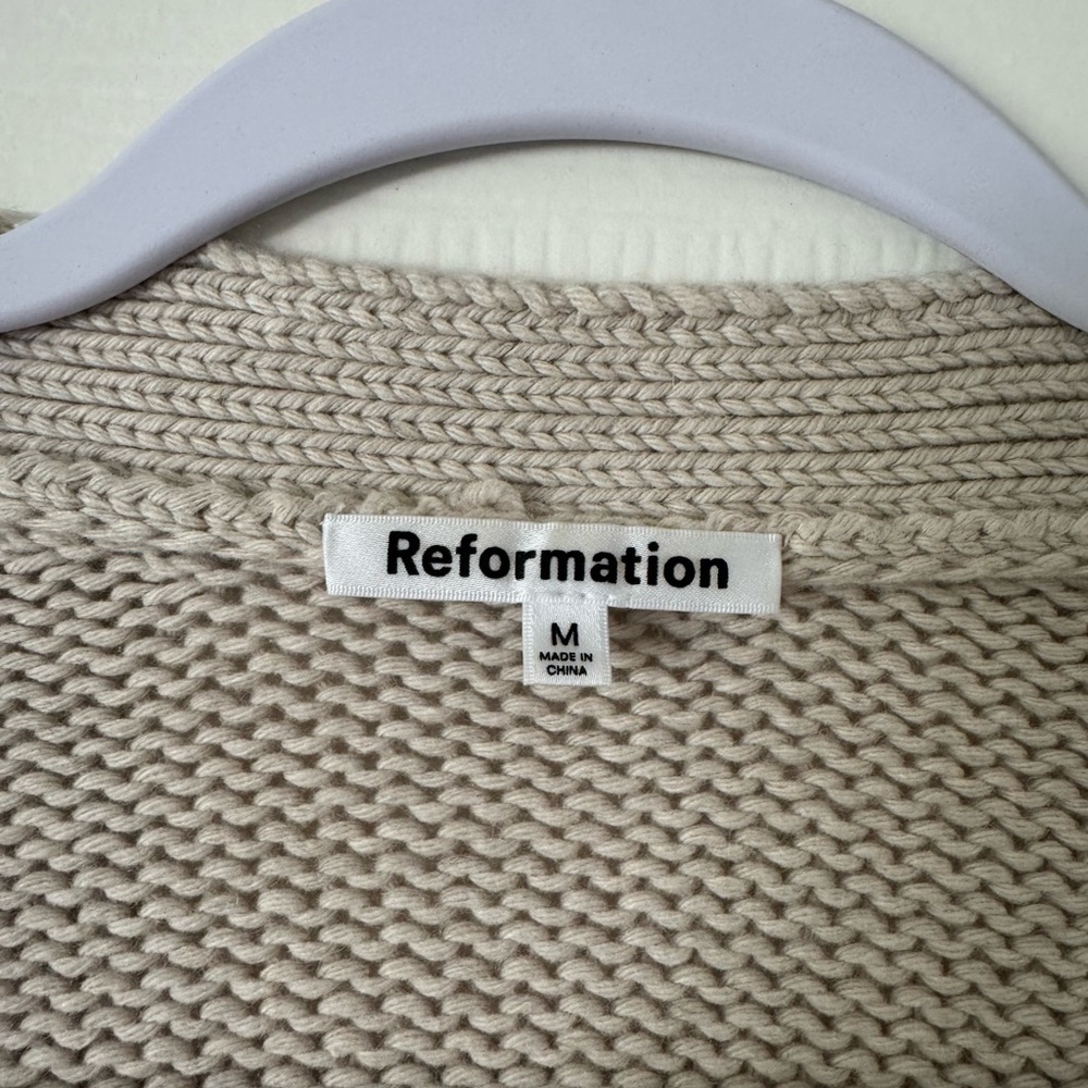 Reformation Nala Cotton Cashmere Cardigan | Size M - Picture 6 of 6